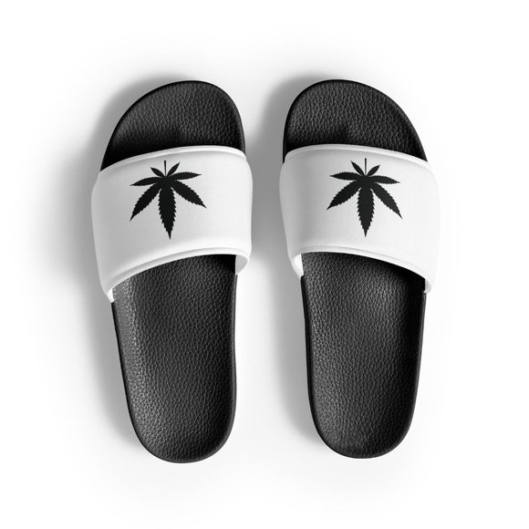 Cannabis Slide Sandals (Customizable) - Picture 3 of 10